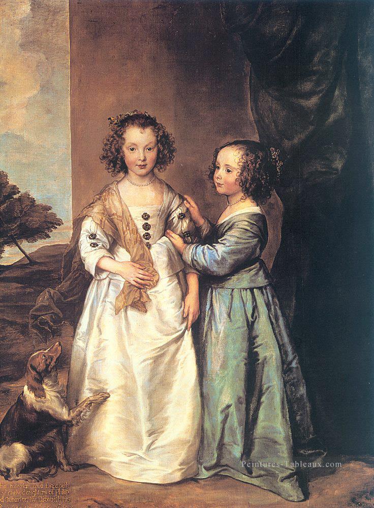 Philadelphie et Elizabeth Wharton baroque peintre de cour Anthony van Dyck Peintures à l'huile